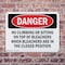 Signmission No Climbing Or Sitting On Top Of Bleachers, 10 in W x Rectangle, Plastic OS-2PACK-DS-P-710-L-2104 - alternate 6